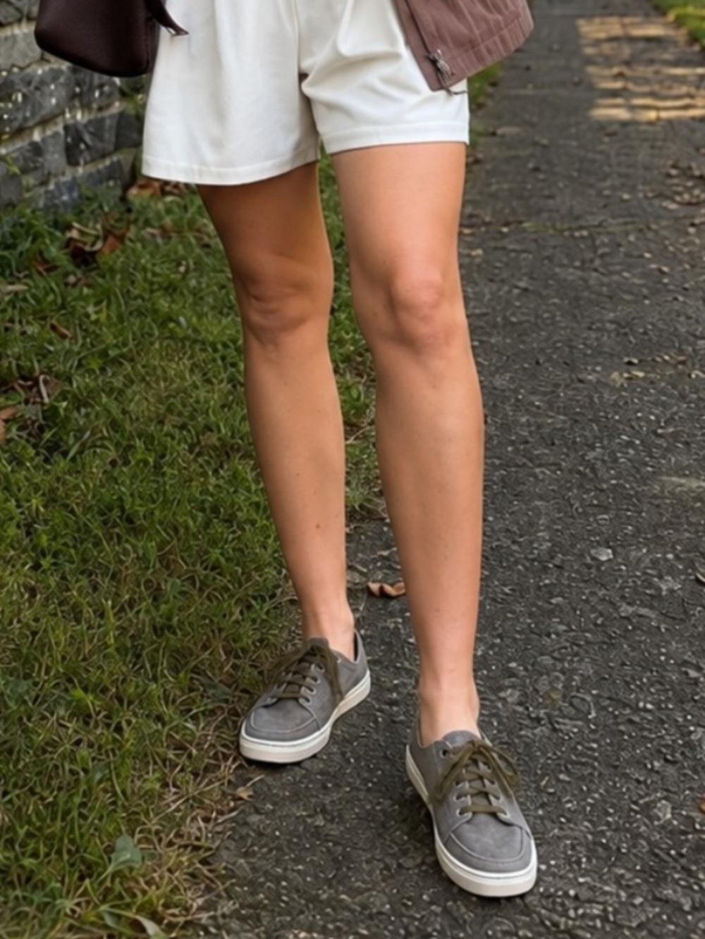 L.L. BEAN Oxford Shoes Campside Lace Up – Grey-Green/White (Like New)